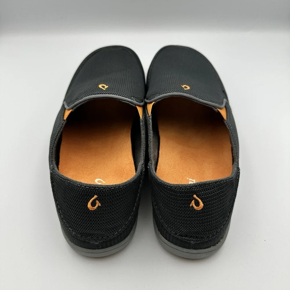 OluKai Nohea Mesh Slip-On Shoes Dark Shadow Gray Breathable Comfort Mens 13